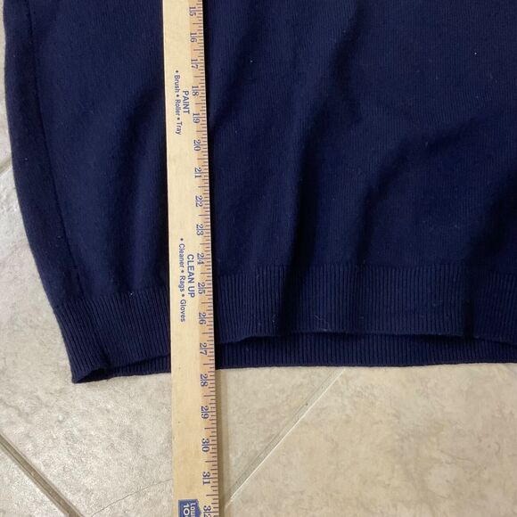 Faldo by Pringle Sweater Mens size L Blue  100% Lambswool V-Neck Jumper Golf - Picture 6 of 10